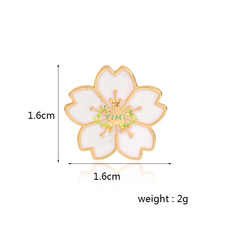 COD Sweet Cherry Blossom Trâm Dripping Flower Lapel Pin Badge Phụ kiện quần áo❤Yimi❤