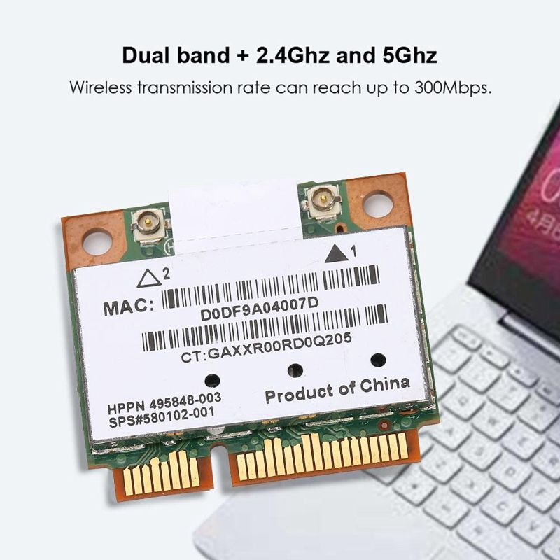 [Seller Recommend] Card Wifi Mini Pci-E 2.4 / 5g 300m 802.11a / B / G / N Cho Laptop Pc | BigBuy360 - bigbuy360.vn