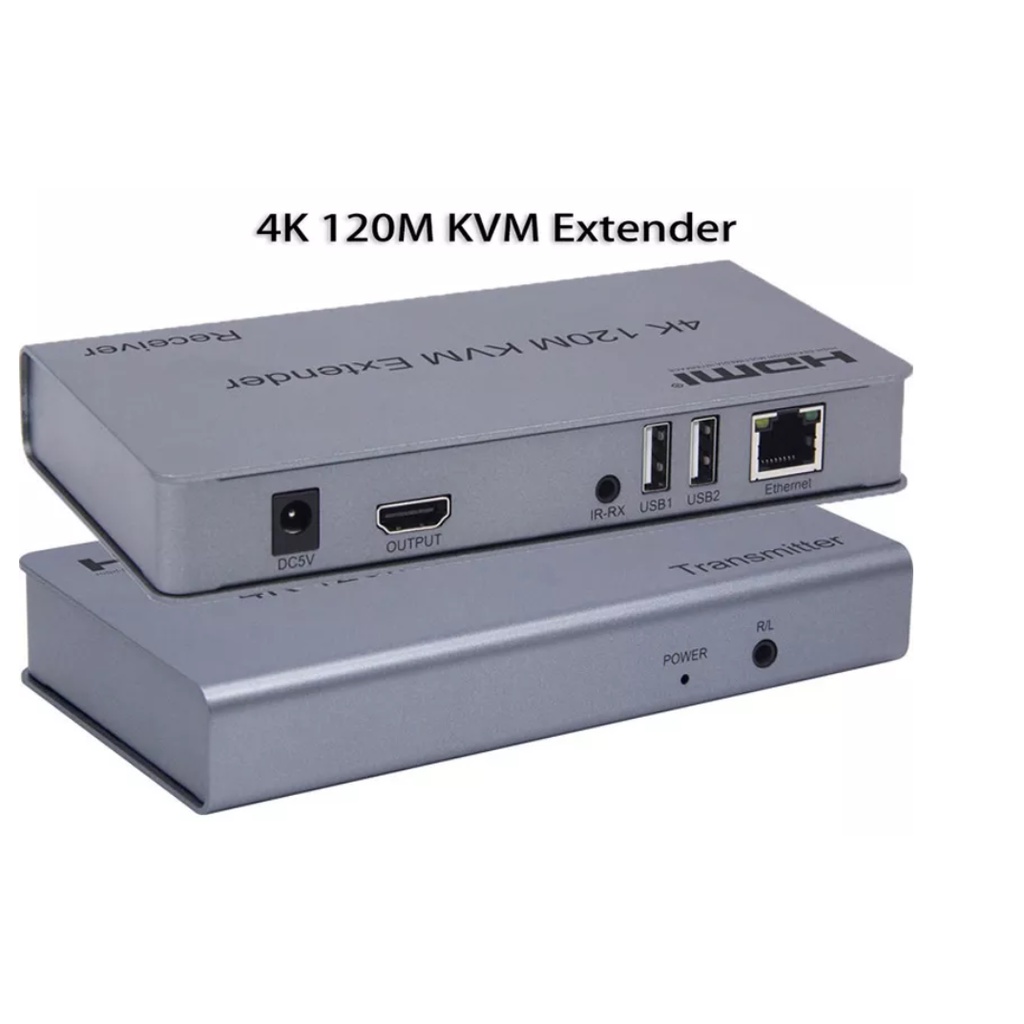 Bộ kéo dài HDMI và USB qua dây quang xa 20km. Bộ truyền hình ảnh, kéo dài HDMI GT-HDMIEXKVM qua LAN 120M
