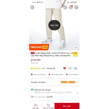 Pass quần kaki màu tan size L mới N7 Clothing