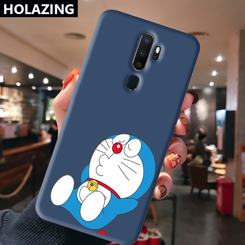 OPPO A15 A32 A33 A9 2020 A5 A3S AX7 AX5S A7 OPPO A53 A31 A91 A12 F11 Pro F9 Candy Color Phone Cases vỏ điện thoại Doraemon Soft Silicone Cover