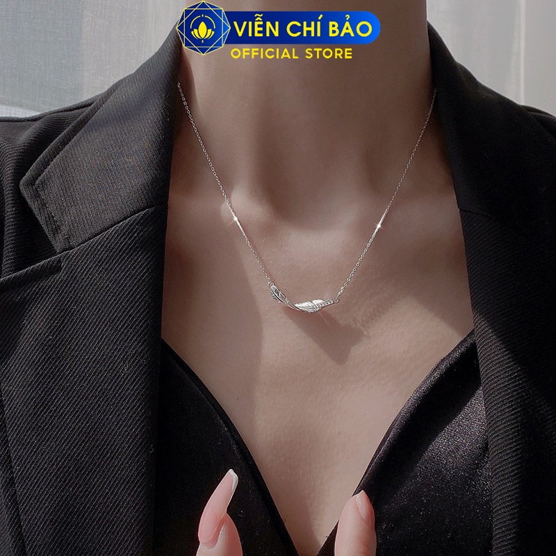 Dây chuyền lông vũ chất liệu bạc Thái 925 thời trang phụ kiện trang sức Viễn Chí Bảo D000140