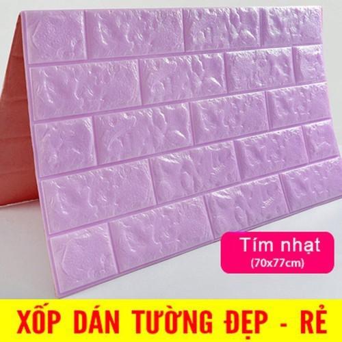 Xốp dán tường giả gạch 3D - Khổ lớn 70x77cm