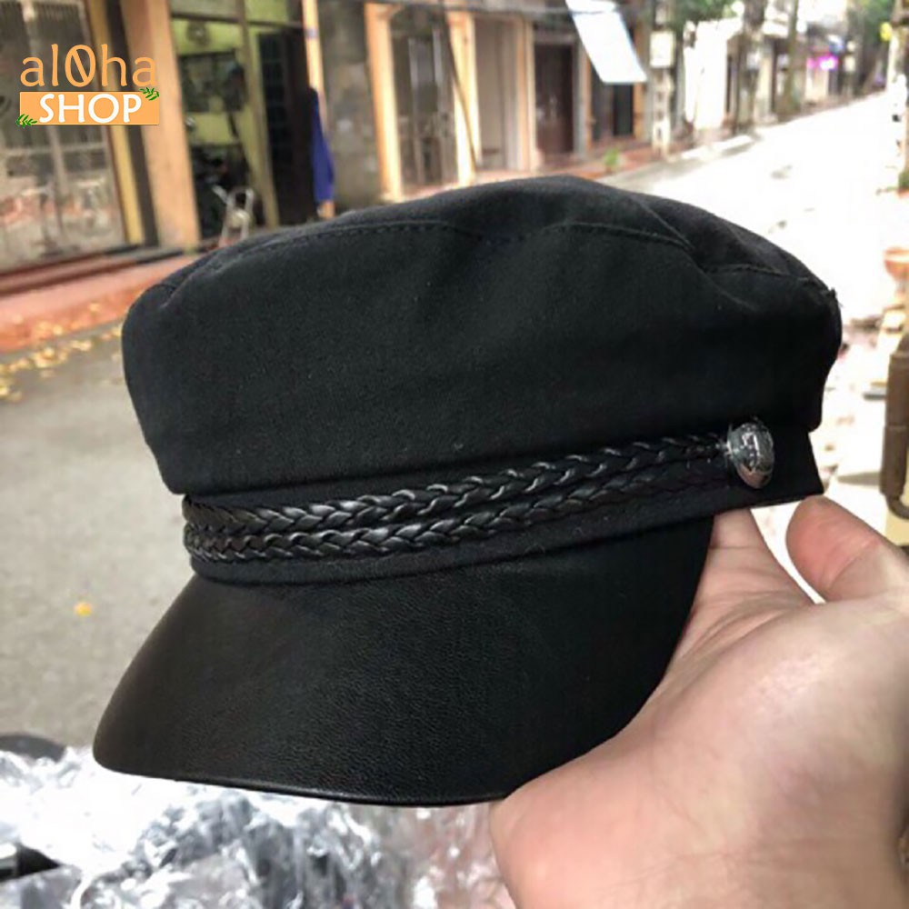 Mũ nồi da - nón beret thuỷ thủ thời trang, phong cách Hàn