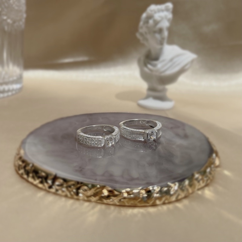 Nhẫn Cặp nhẫn đôi bạc cao cấp khắc tên tình yêu nam nữ NC017 - Cam kết chuẩn bạc