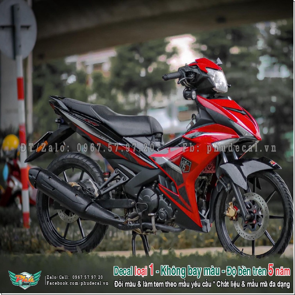 Tem rời Exciter 150 Đỏ đen , Tem xe chất lượng (1)