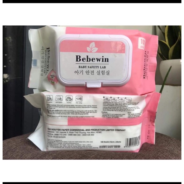 Khăn ướt Hàn Quốc Bebewin không mùi nặng 750g