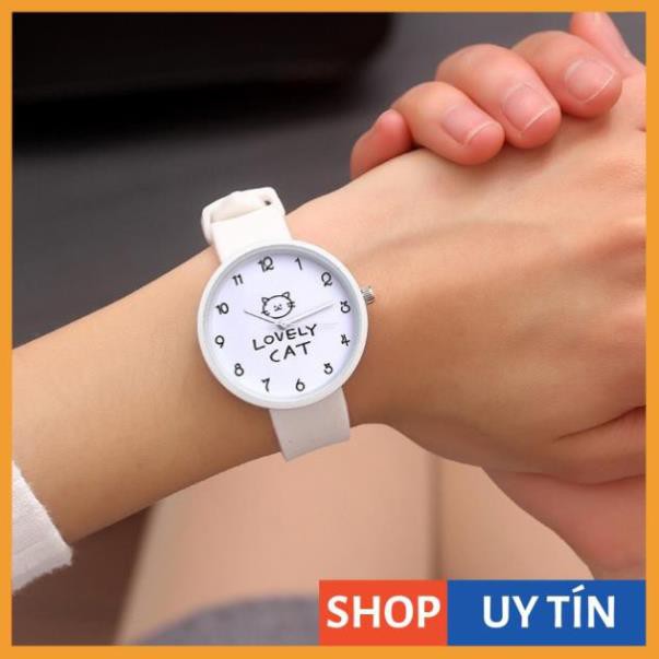 [Hàng Cao Cấp] Đồng hồ nữ mèo Lovely Cat dây silicon 5 màu xinh xắn | BigBuy360 - bigbuy360.vn