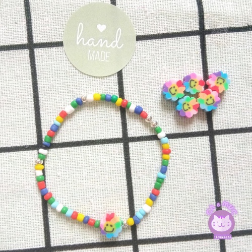 Vòng tay hạt cườm nhiều màu mix hoa j-hope