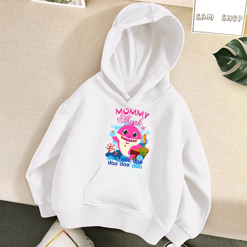 Áo khoác hoodie baby shark gia đình cá mập cực chất đủ size cho bé trai bé gái