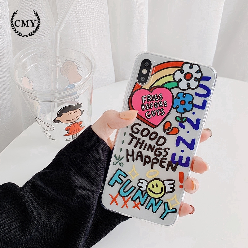 Ốp điện thoại TPU silicon in hình Graffiti màu sắc cầu vồng cho IPHONE 6 6S 7 8 PLUS 11 PRO X XR XS MAX | BigBuy360 - bigbuy360.vn