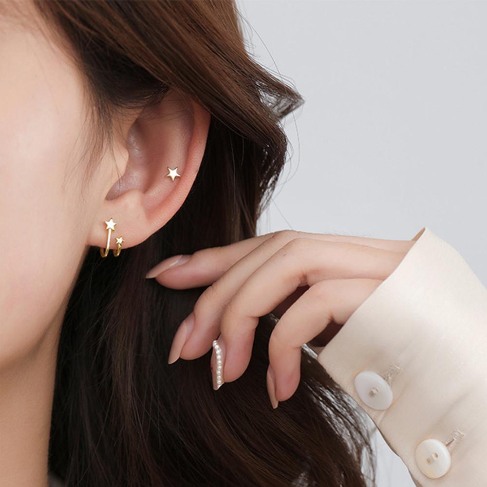 MXGOODS Bông Tai Thiết Kế Đơn Giản Dễ Thương Cho Nữ