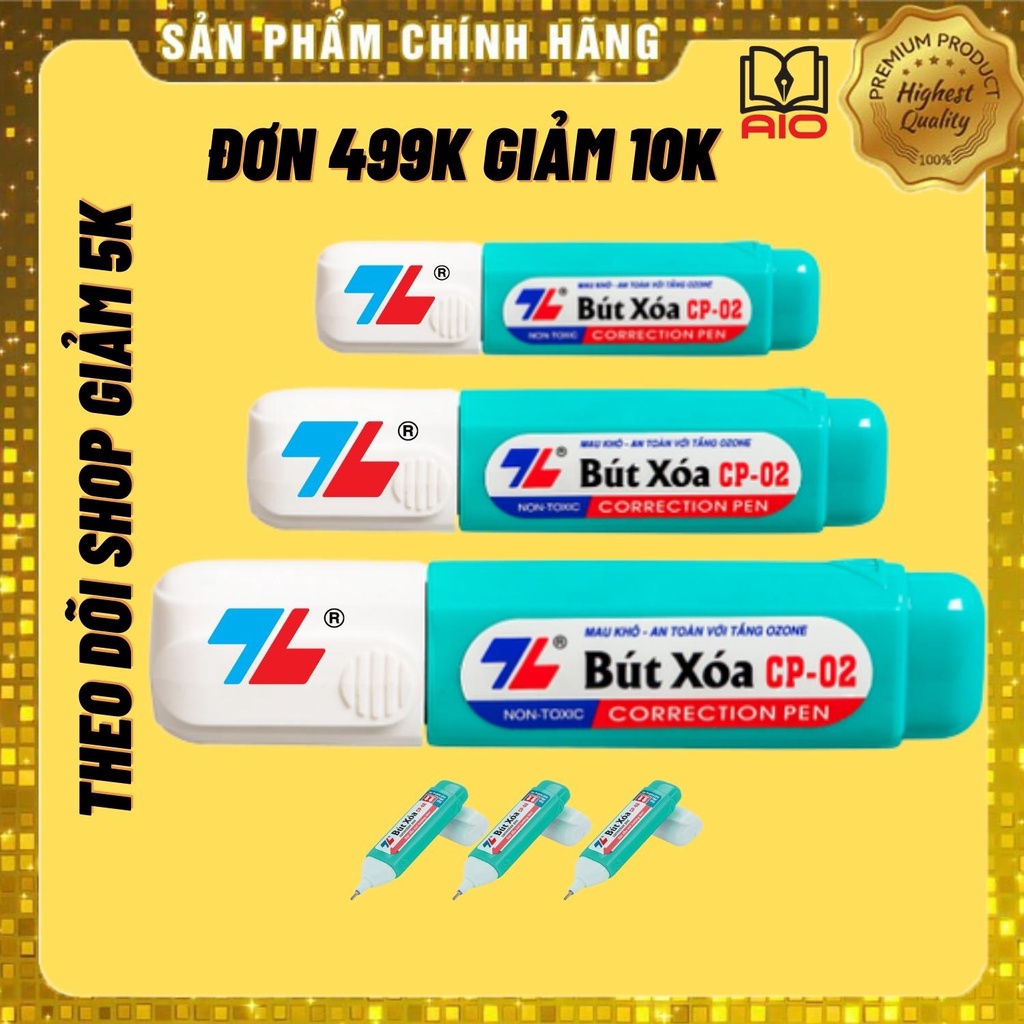 Bút Xóa Thiên Long - CP-02_12ml - Cây (Ngòi) bút Xoá Thiên Long CP-02 - Van Phong Pham