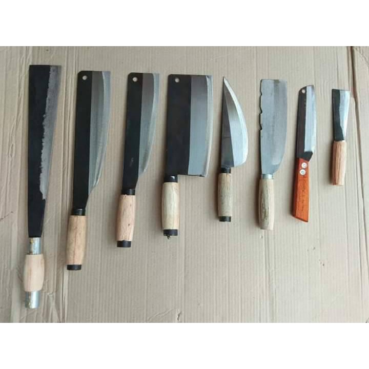 Bộ dao 8 món nhà bếp sản xuất từ làng rèn