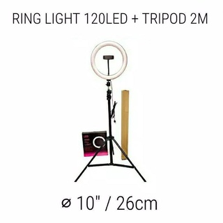 Vòng Đèn Led Tròn 26cm + 33Cm + Tripod 2.1m - Đèn Selfie Trang Điểm (Mã W08)