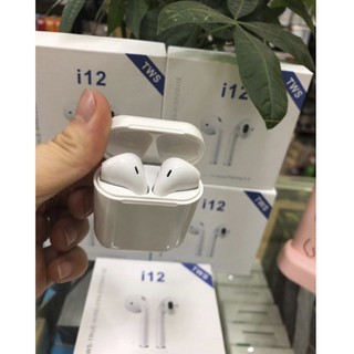 Tai nghe i12 TWS cảm ứng 5.0 bluetooth chính hãng ( gồm: 2 tai+ 1 hộp sạc + 1 dây + 1 sách HD)S