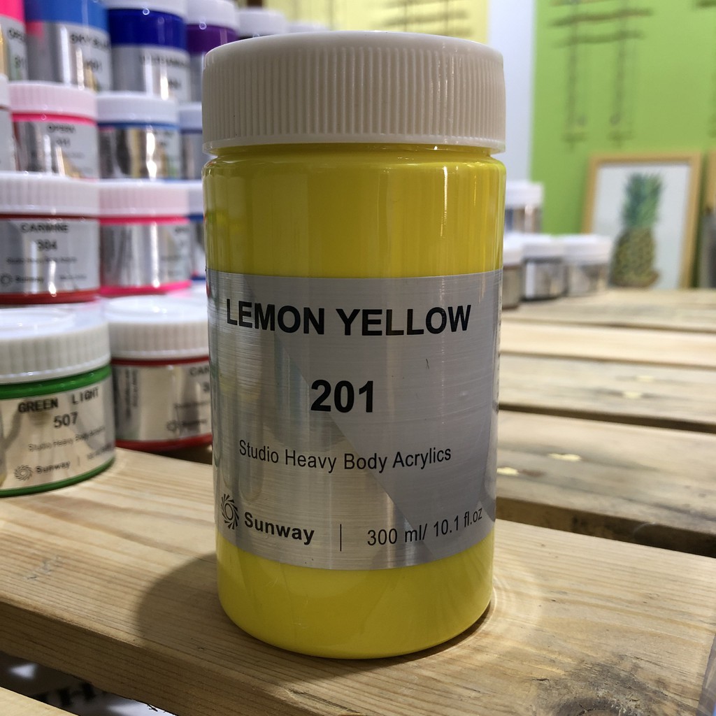 Màu acrylic Sunway 300ml, 100ml - Màu Acrylic Sunway Đài Loan vẽ tranh tường, canvas, toan