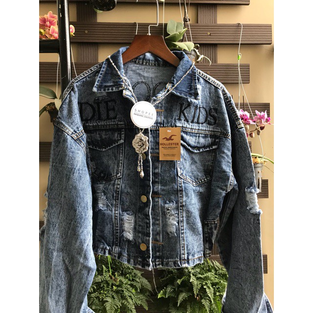 Áo khoác bò jean cổ đức bo gấu -Mã SL13 #671 | BigBuy360 - bigbuy360.vn