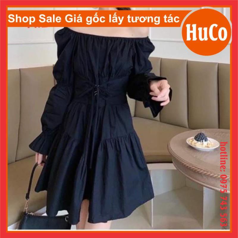 váy tiểu thư 🦋sét đầm nữ🦋váy trễ vai tay bo hàng 2 lớp có lót trong🦋đầm nữ 3 tầng dáng xòe bồng vintage kèm ảnh thật❤ | BigBuy360 - bigbuy360.vn