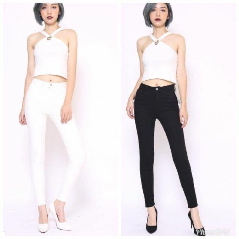 QUẦN SKINNY ĐEN TRẮNG CHẤT JEAN ĐẸP VNXK