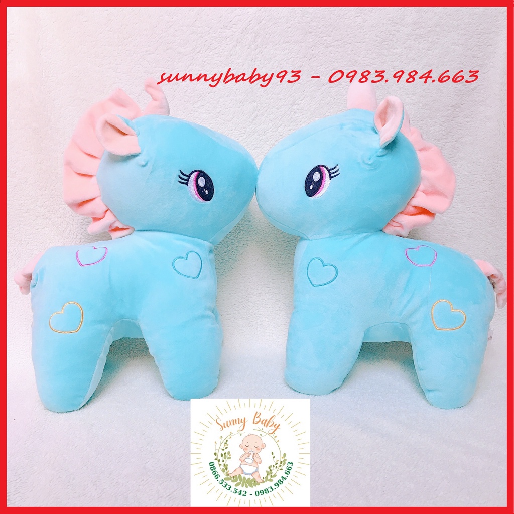 [MÀU XANH] Gấu Bông Unicorn - Kì Lân Pony Một Sừng size 30cm, Thú Nhồi Bông Đáng Yêu, Gối Ôm Cho Bé Ngựa Pony