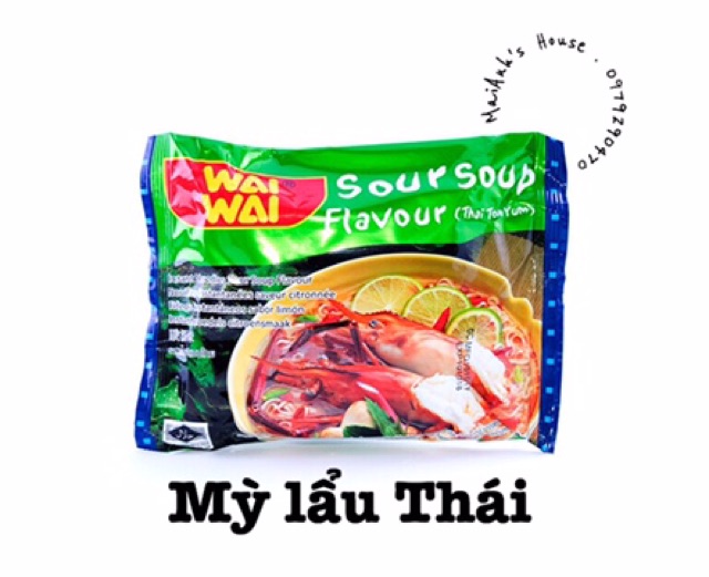 Mỳ ăn liền WaiWai Thái Lan dạng gói 60gram - top 10 mỳ ngon nhất thế giới