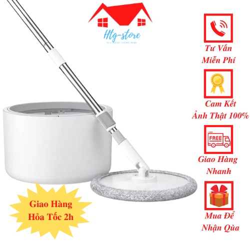 CHỔI LAU NHÀ THÔNG MINH TỰ TÁCH NƯỚC XOAY 360 ĐỘTẶNG THÊM 1 BÔNG LAU HAND FREE MOP