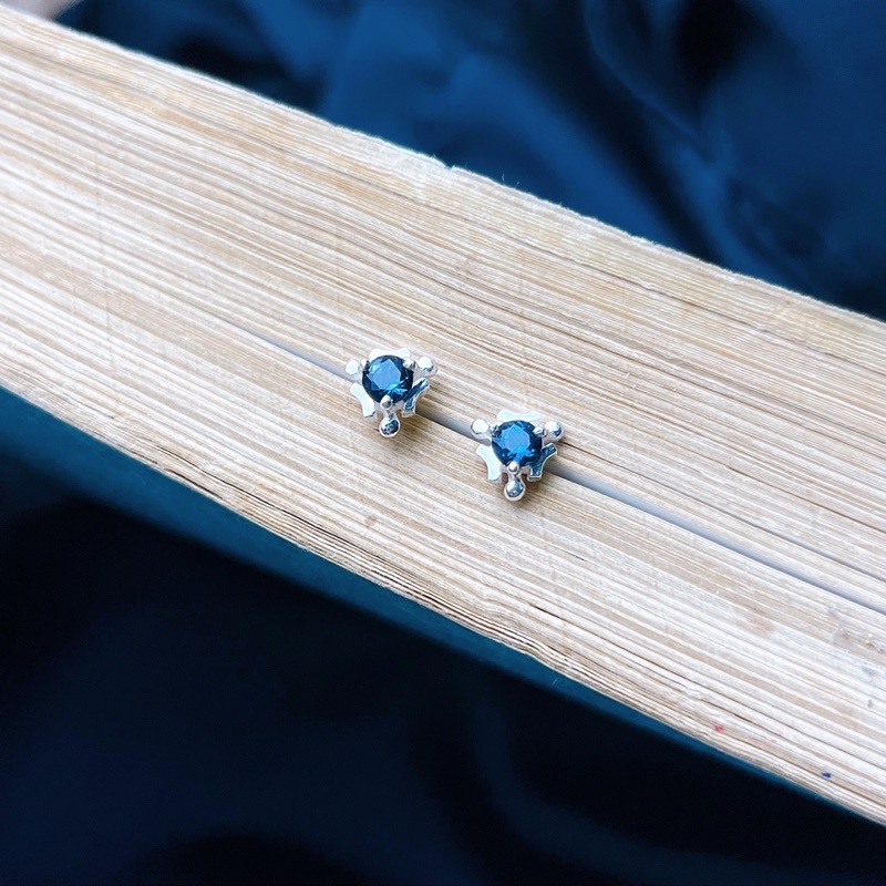 Bông Tai Đá Topaz London 4mm BTTLL422A Patronus Jewelry