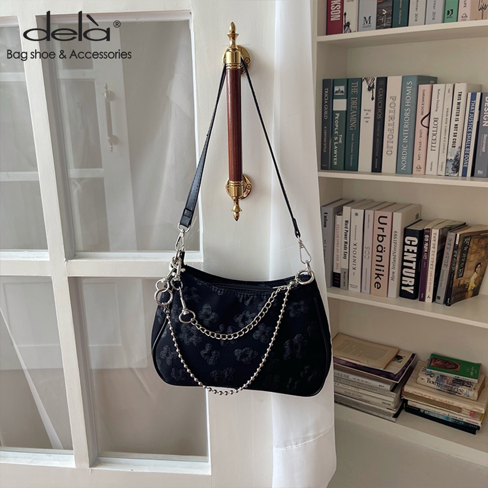 Dela Túi Xách messenger Đeo Một Bên Vai Phối Xích Thời Trang Mới 2022 Cho Nữ