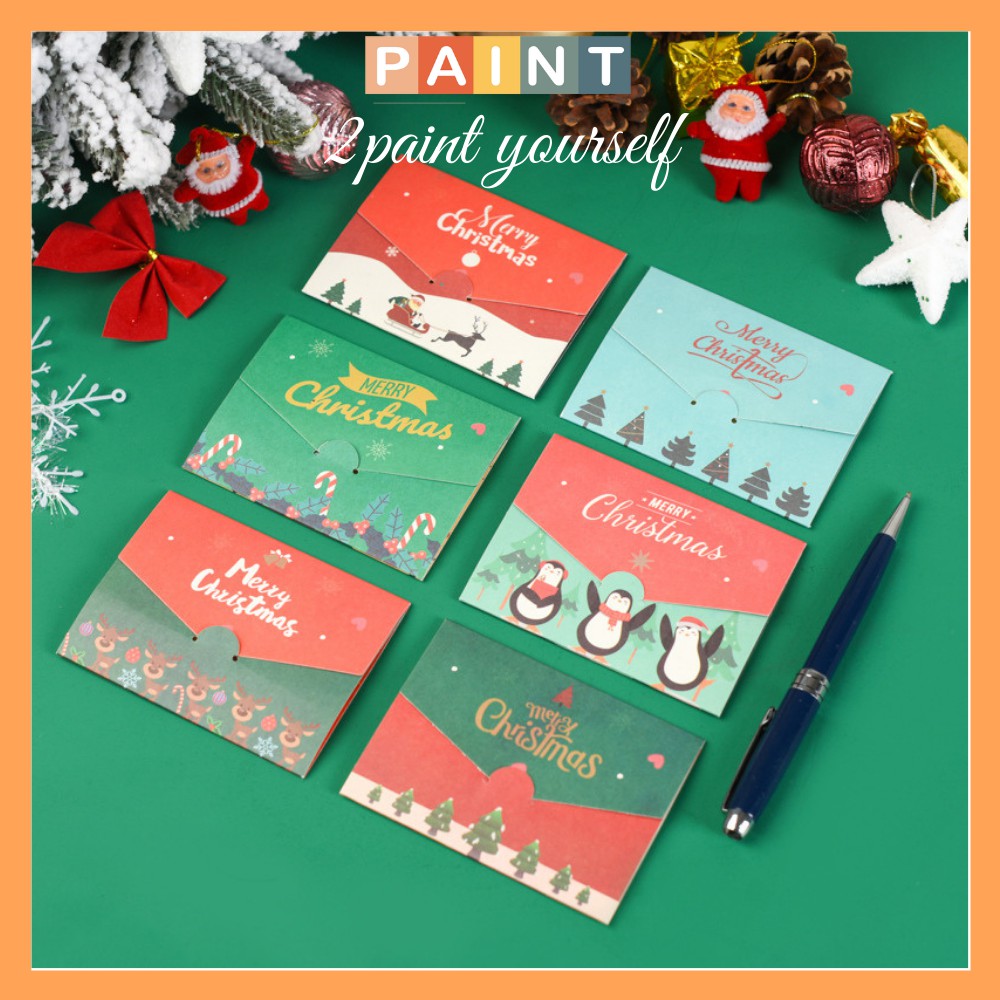 Thiệp giáng sinh, thiệp noel phong thư trang trí giáng sinh, phụ kiện chụp ảnh decor