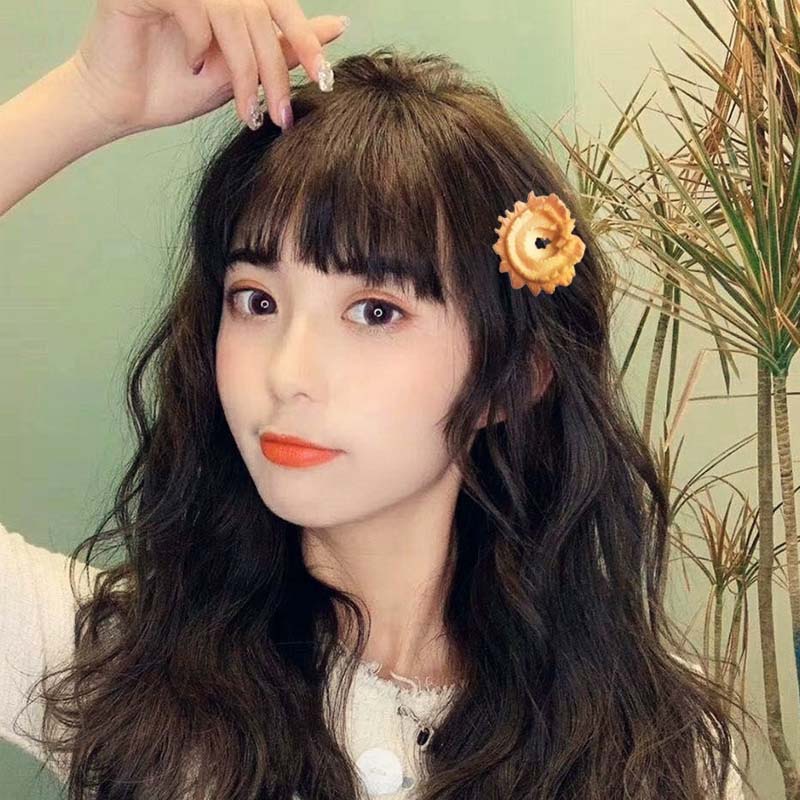 Set 7 Kẹp Tóc Hình Bánh Quy 3d Ngộ Nghĩnh