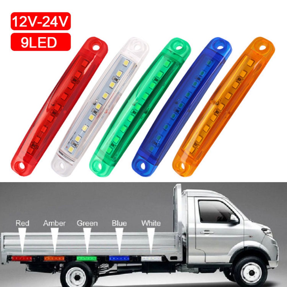 Truck dedicated 12v 24v 9 led signal lamp mDjQ