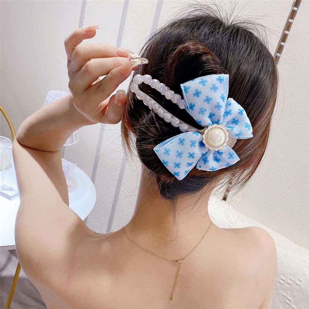 Kẹp Tóc Nơ Lưới Cỡ Lớn Thời Trang Xuân Hè Cho Nữ