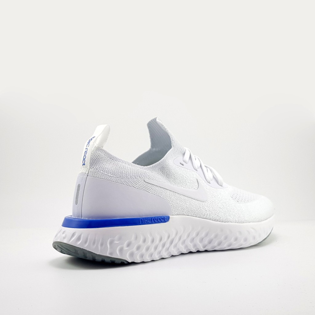 [full box] Giày Sneaker Epic React Flyknit Light White/Blue