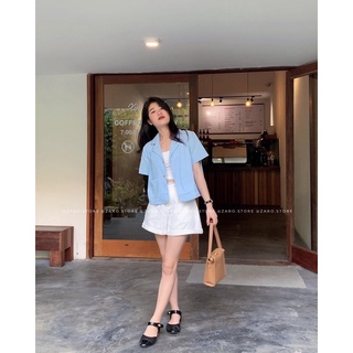 Áo blazer ngắn tay [Hình thật]
