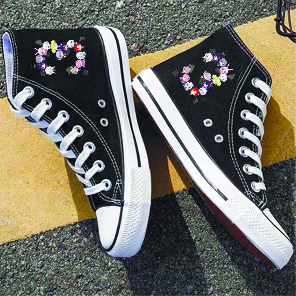 Giày thể thao cổ cao Honkai Impact 3 anime chibi size nam nữ 35 - 44 m02