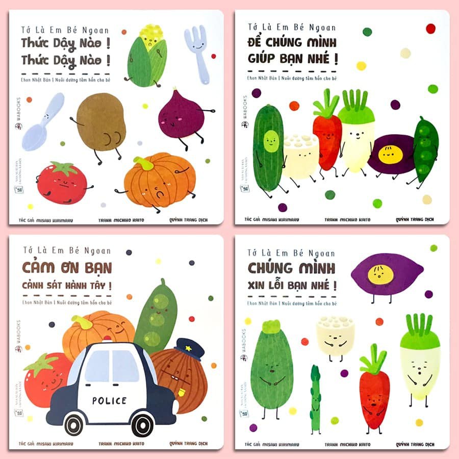 Sách Ehon - Bộ 4 cuốn Tớ là em bé ngoan - dành cho bé từ 2 tuổi ( có lẻ từng cuốn)