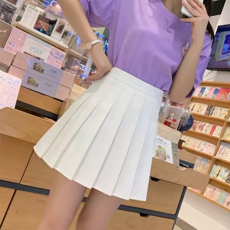 CHÂN VÁY TENNIS TRẮNG CÓ QUẦN TRONG SIÊU RẺ 🤫