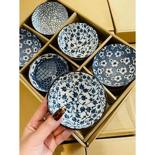 Bộ bát sứ phong cách Nhật 6 chiếc
