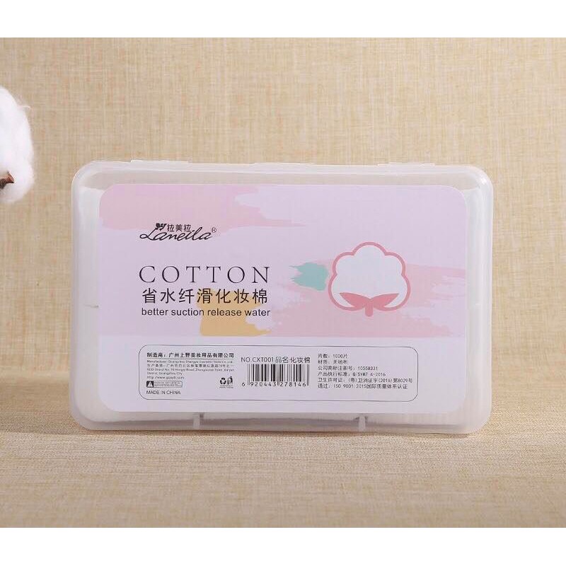 1 hộp bông tẩy trang Lameila 1000 miếng | BigBuy360 - bigbuy360.vn