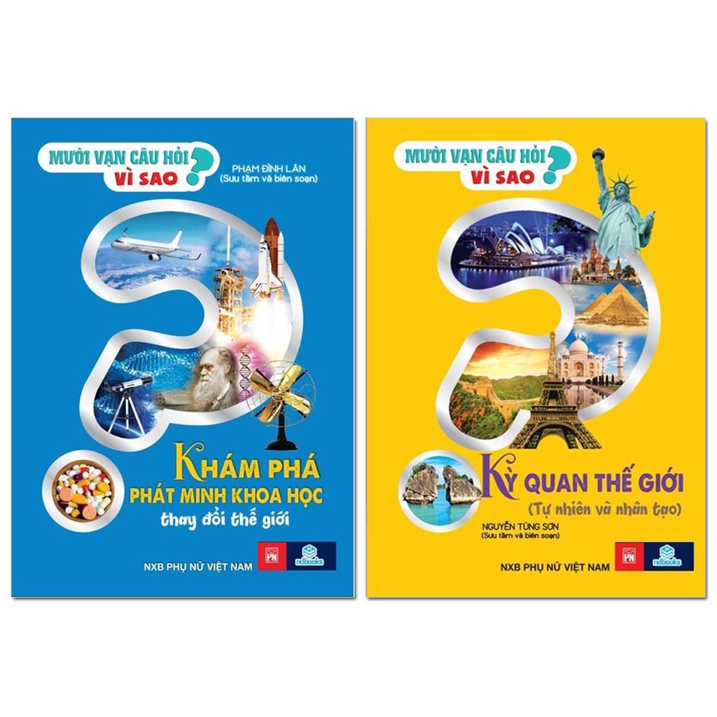 Sách Combo 2 cuốn mười vạn câu hỏi vì sao: Kì quan thế giới và phát minh khoa học - ndbooks