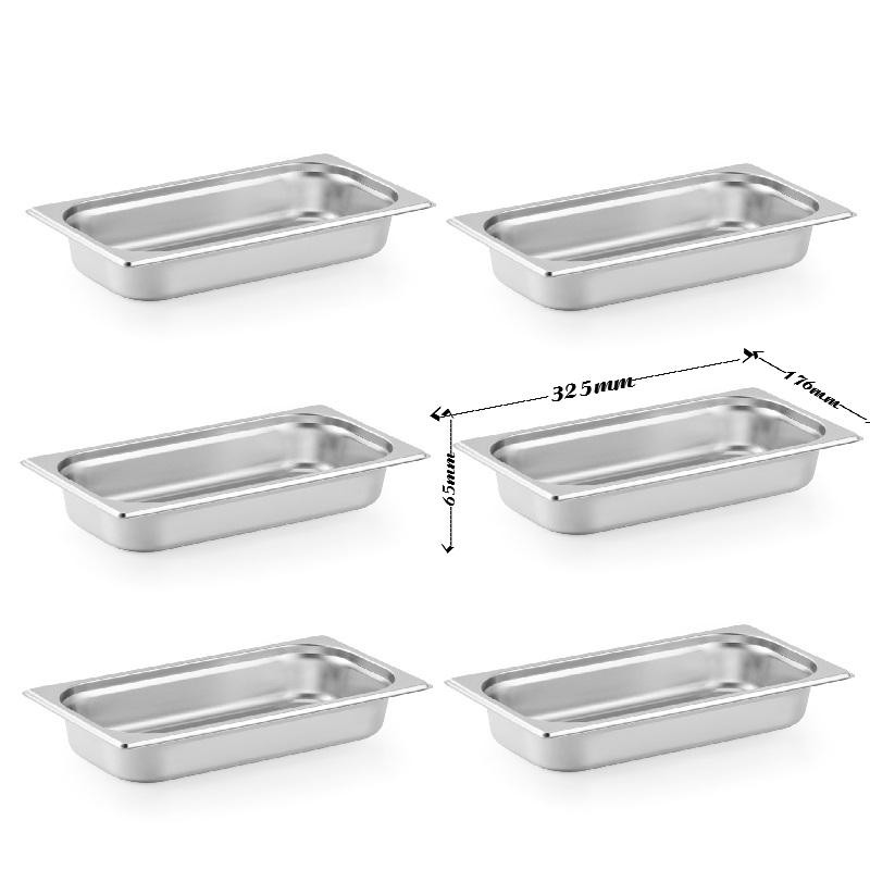 Khay đựng thực phẩm, đựng thạch Topping Inox 1/3 không nắp