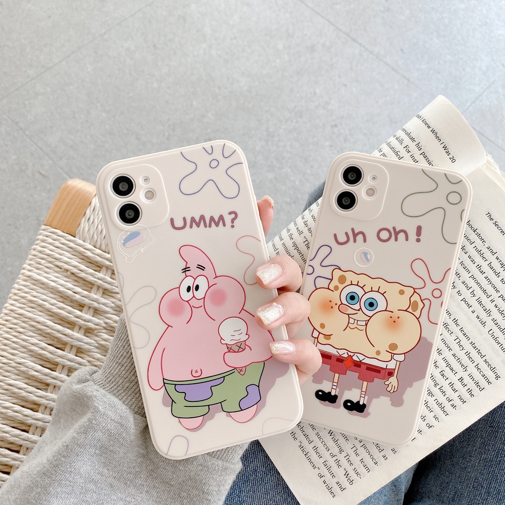 Ốp Điện Thoại TPU Mềm Chống Sốc In Hình SpongeBob Hoạt Hình Cho iPhone 14 13 12 11 Pro MAX X XR XS MAX 8 7 6 6s Plus SE 2020