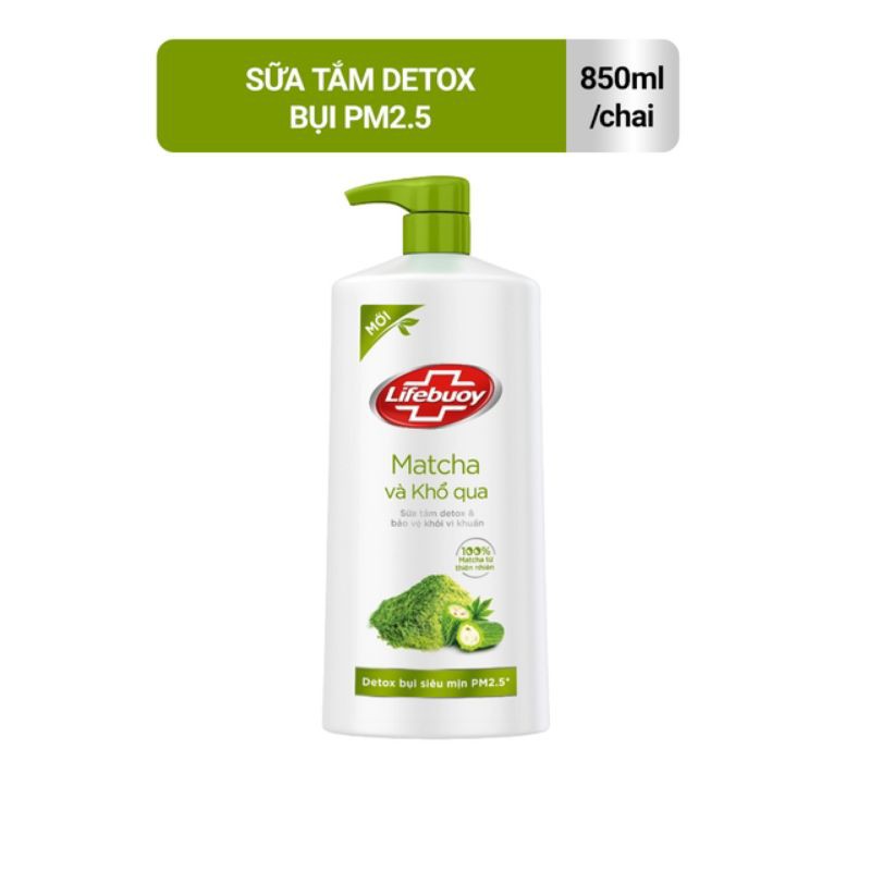 Sữa tắm LIFEBUOY  Matcha khổ qua / Than hoạt tính  850g