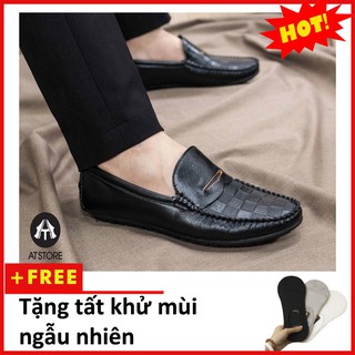 Giày Mọi Nam Đẹp, giày lười nam Đế Khâu Vân Caro - Xả Kho Bán Gía Xương - Mã GL07