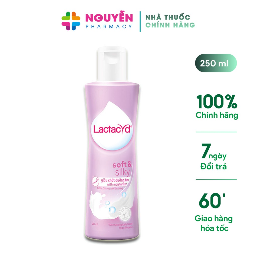 Dung dich vệ sinh phụ nữ Lactacyd Soft &amp; Milky - Giúp làm mềm, giữ ẩm, ngăn mùi và bảo vệ