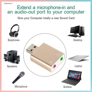 ✨chất lượng cao✨External USB Audio Sound Card USB To Jack 3.5mm Converter Headphone Adapter