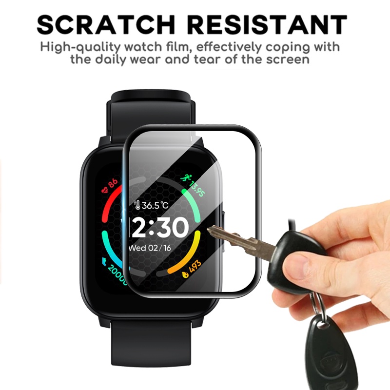 Kính Cường Lực 3D HD Bảo Vệ Màn Hình Chống Trầy Cho Đồng Hồ Realme TechLife Watch S100 Realme TechLife Watch S100