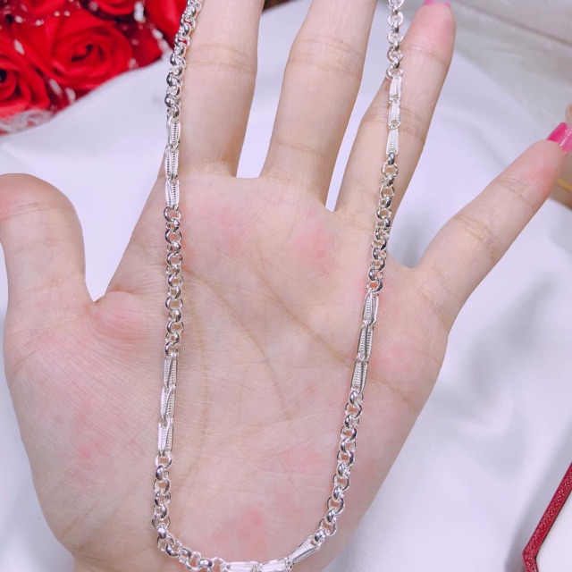 Dây Mắt Xích Cách Điệu Bạc Đẹp Cho Bé Yêu
