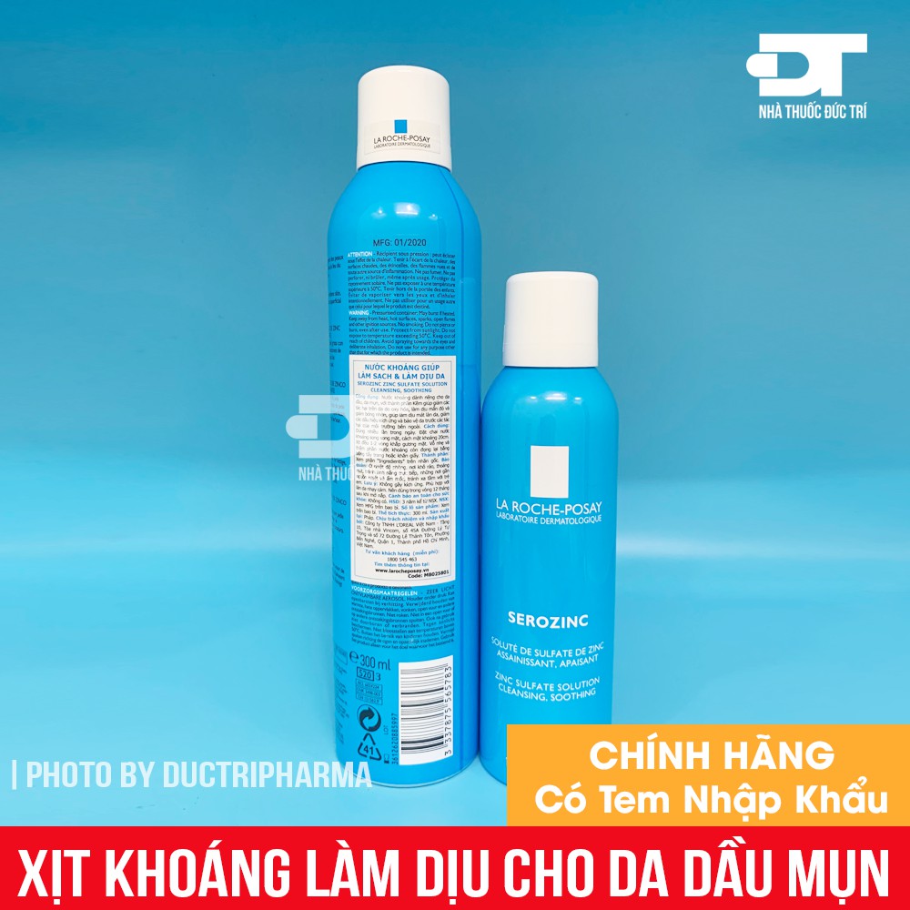 [CHÍNH HÃNG] Xịt Khoáng Làm Sạch Và Làm Dịu Da Cho Da Dầu Mụn La Roche-Posay Serozinc